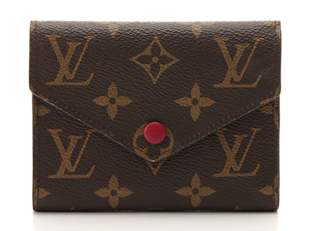 LOUIS VUITTON Wallet Portefeuille Victorine Monogram Fuschia Pink RI